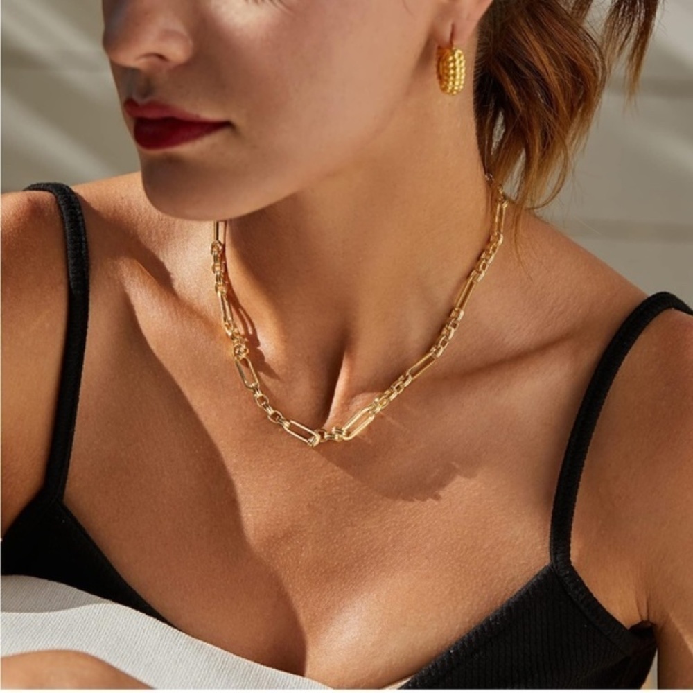 Gold 18k Gold Plated Chain Necklace